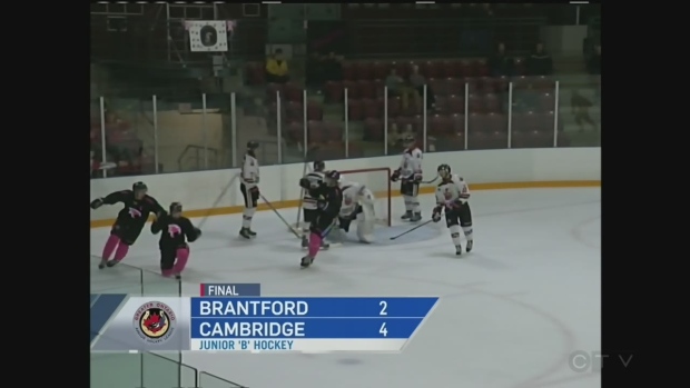 Winter Hawks host Brantford on 'Pink in the Rink' night in Cambridge - CTV News