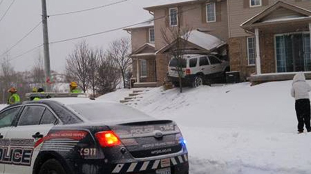 SUV hits front of Kitchener townhouse - CTV News