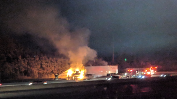 401 truck fire
