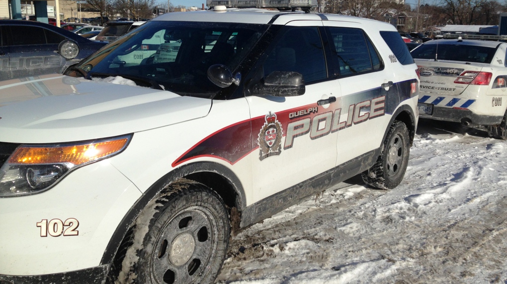 Guelph Police Service vehicles are seen on Friday, Jan. 30, 2015. (David Imrie / CTV Kitchener)