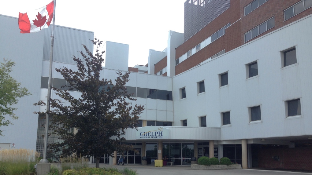 The front entrance to Guelph General Hospital is pictured on Monday, Aug. 17, 2015. (Allison Tanner / CTV Kitchener)