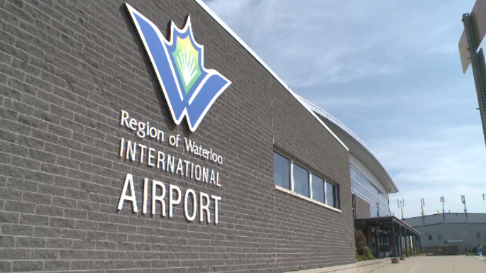 The exterior of the Region of Waterloo International Airport in Breslau.