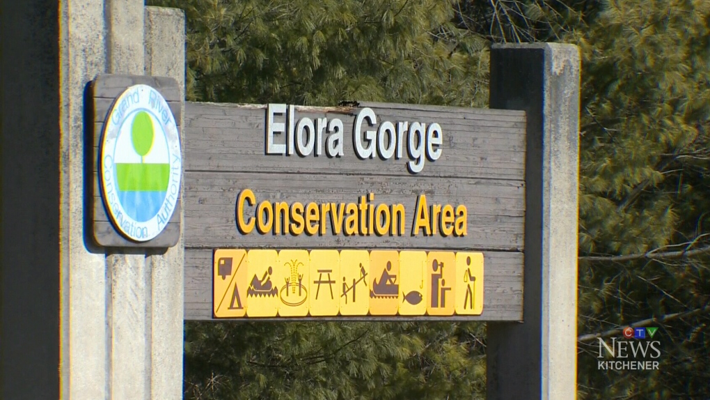 The sign at Elora Gorge Conservation Area. (CTV News)