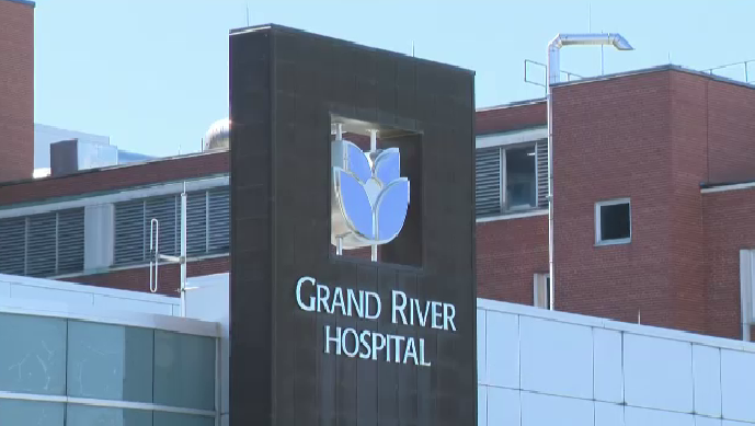 Exterior of Grand River Hospital in Kitchener. 