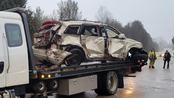 Car involved in a fatal crash near Mount Forest. (Courtesy: OPP)