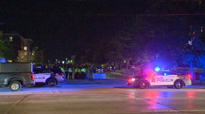 Police respond to a gathering in Guelph over the weekend. (CTV)