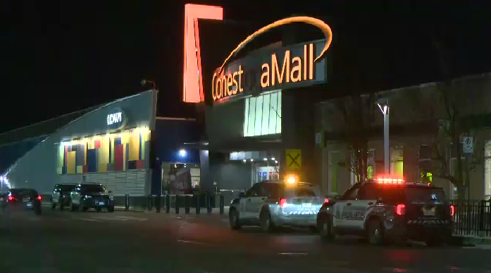 Three suspects have been arrested but one remains at large following an armed robbery at Conestoga Mall. CTV’s Jeff Pickel has the latest.