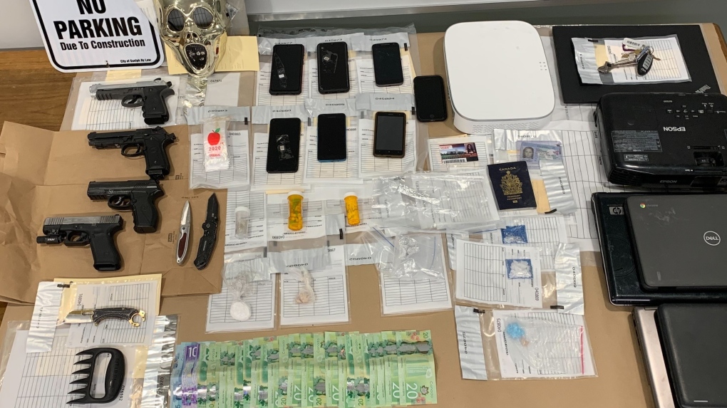 Weapons and drugs seized by Guelph police (Supplied/GPS)
