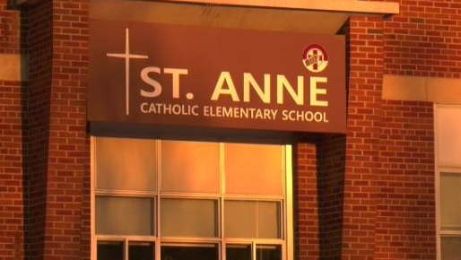 St. Anne Catholic Elementary School on East Avenue in Kitchener. (Jan. 21, 2022)