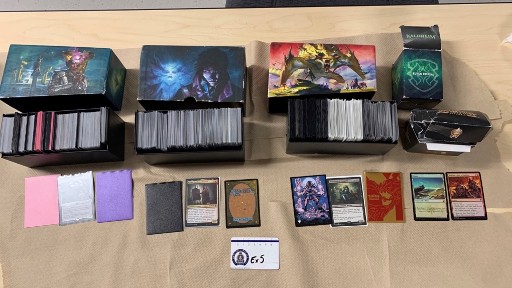 Guelph police are looking for the owner of these Magic: The Gathering cards. (Source: Guelph Police Service) 
