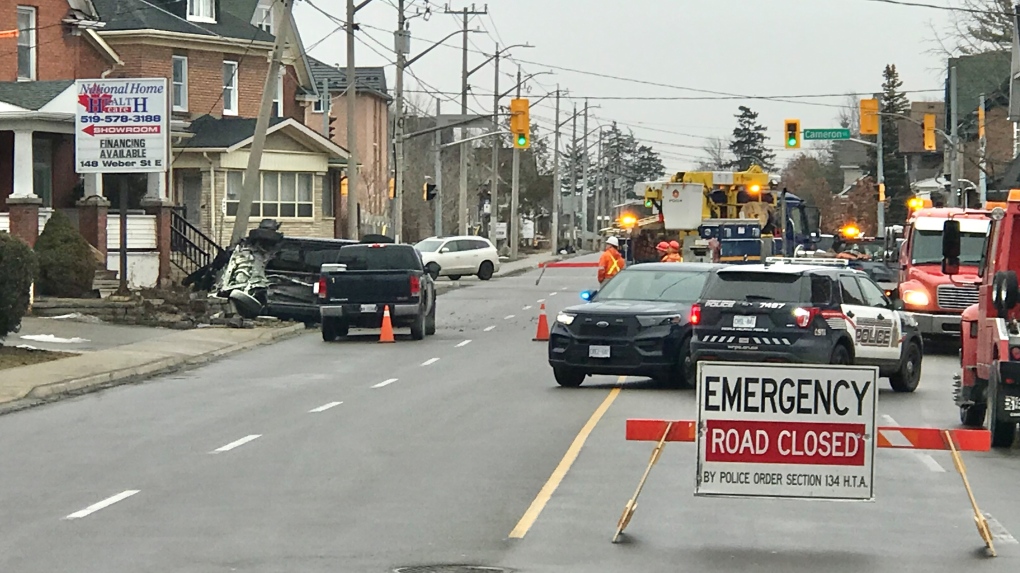 Driver Charged After Vehicle Hits Hydro Pole In Kitchener CTV News   King Street East Crash 1 5819800 1647378889885 