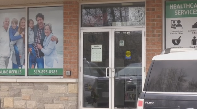 A pharmacy on Battler Road is seen on May 5, 2022. (CTV Kitchener)