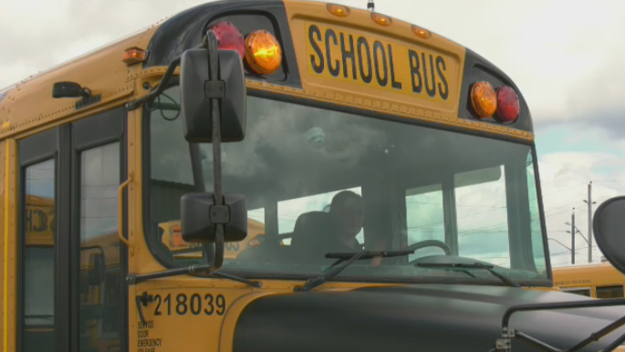 A Waterloo region school bus. (Spencer Turcotte/CTV News Kitchener)