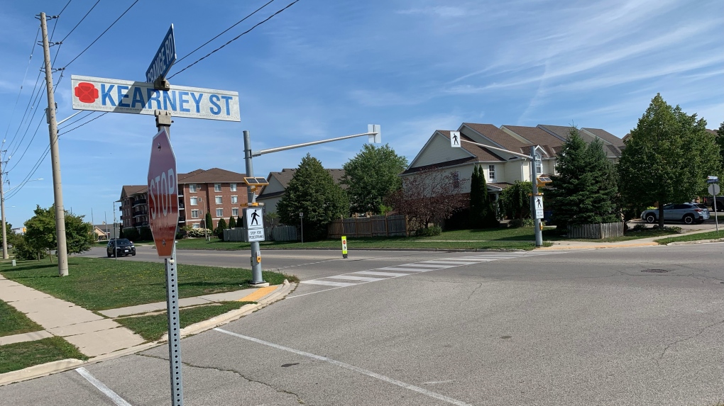 A 19-year-old man is dead after a crash in the area of Grange Road and Kearney Street in Guelph on Sept. 9, 2022. (Krista Sharpe/CTV Kitchener)