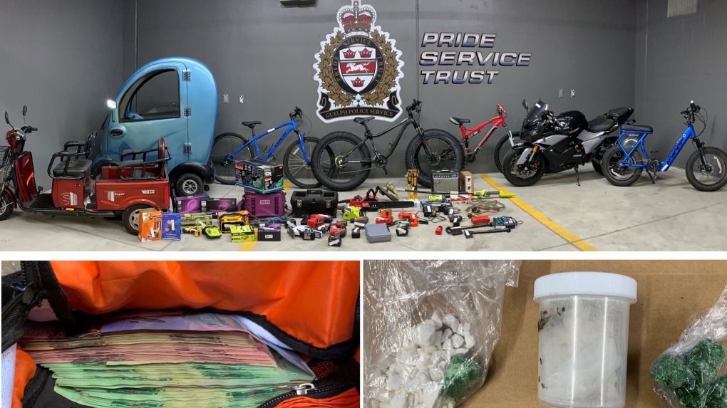 Seized items. (Guelph Police Service)