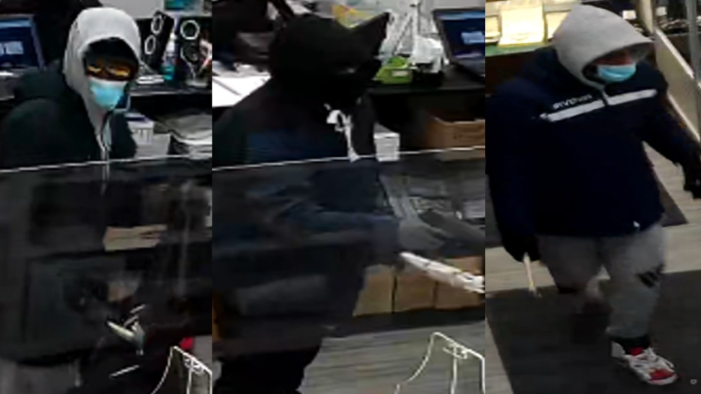 Investigators are looking to identify and speak to these individuals who police believe could be connected to a Kitchener robbery. (Submitted/WRPS)