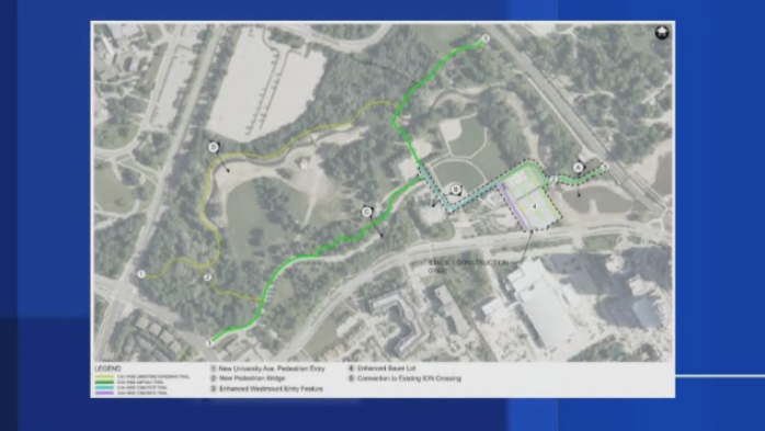 A plan for a the Circuit Trail in Waterloo Park.