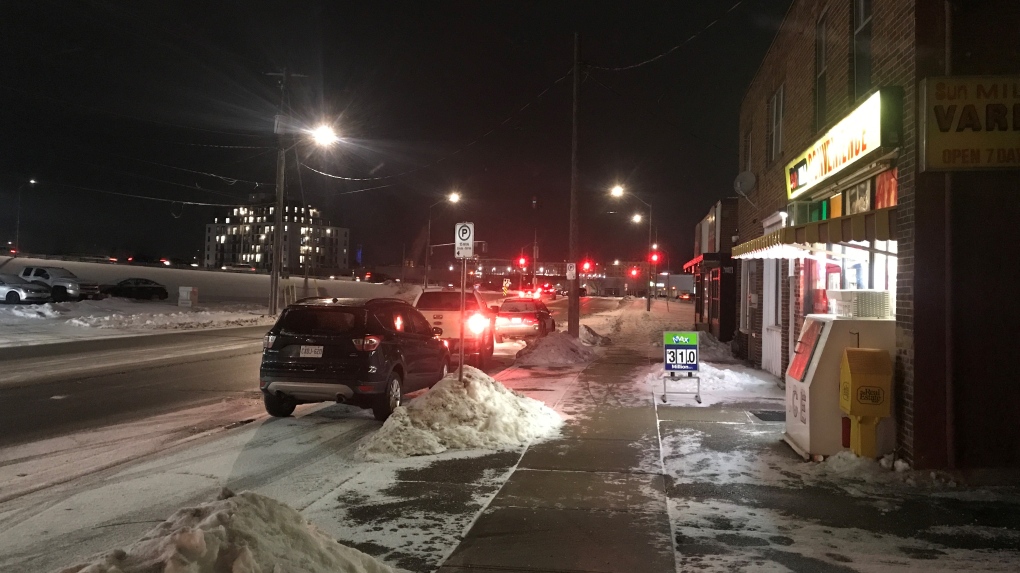 Erie Avenue in Brantford on Jan. 30. (Dan Lauckner/CTV Kitchener)