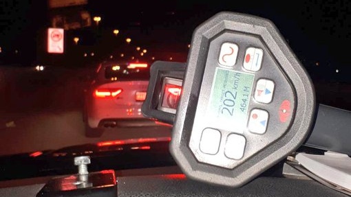 OPP say they pulled over a driver going 202 km/h on Hwy. 7/8 in Kitchener. (X: @OPP_HSD)
