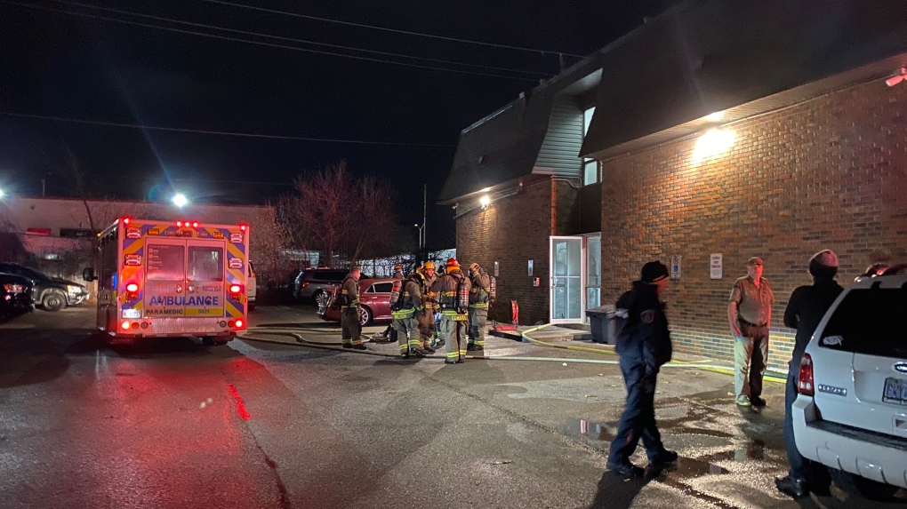 Crews on scene of a fire at an apartment complex on Linnwood Avenue in Cambridge on Dec. 10, 2023. (Cambridge Fire Department/X)