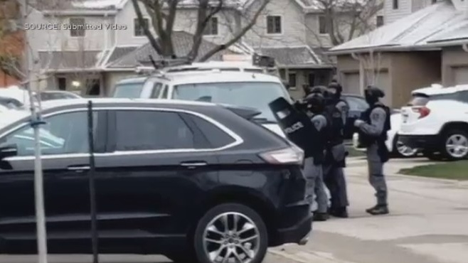 Waterloo regional police on Holborn Court in Kitchener. (Submitted to CTV News)