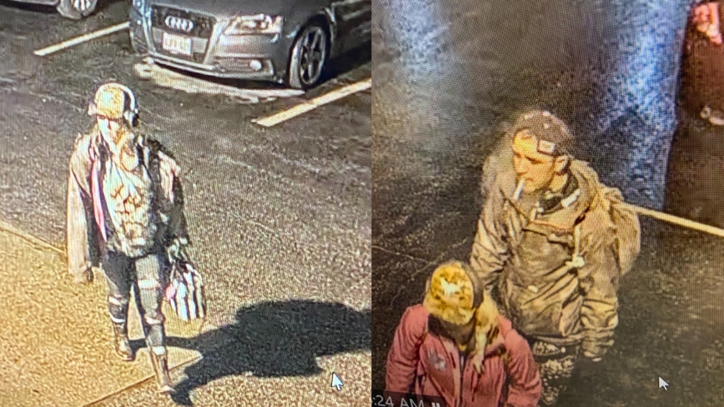 Guelph police have released these photos of two people they're looking to identify in connection to a break-in on May 4. (Submitted/Guelph police)