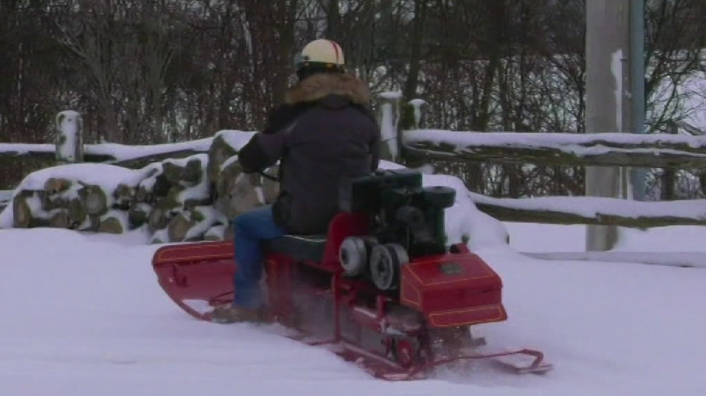 Retro snowmobile restored