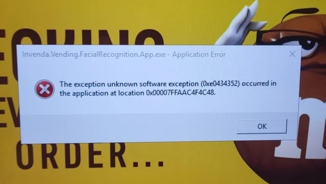error message on screen