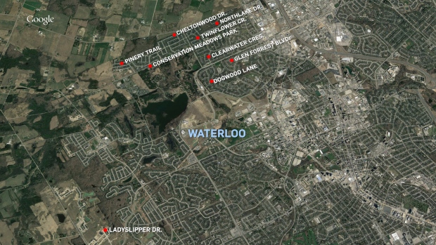 Waterloo fire map