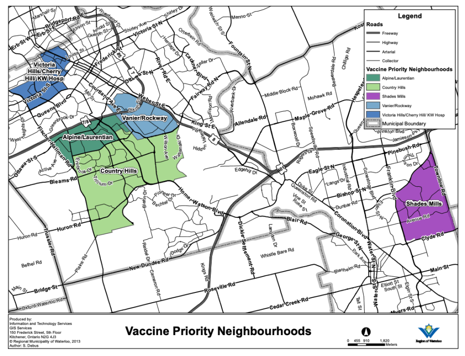 High-risk neighbourhood map