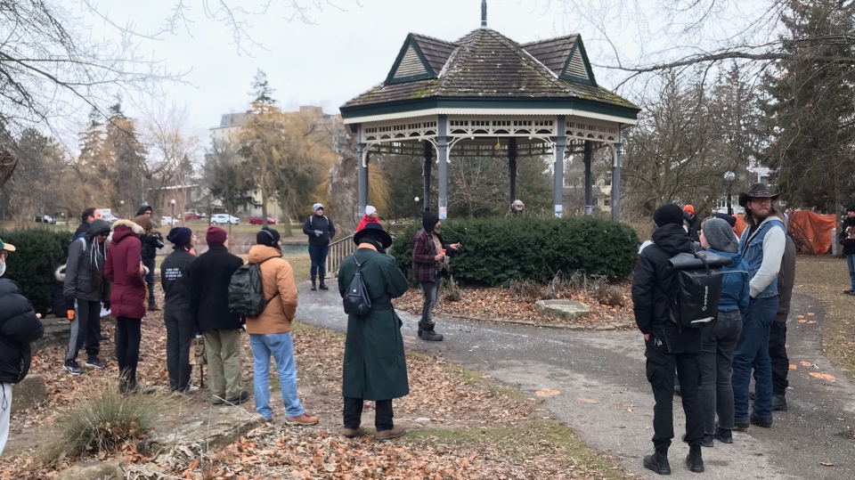 Roos island encampment rally