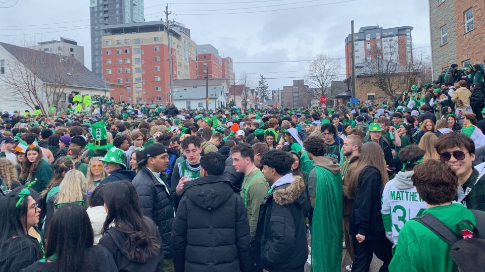 Waterloo St. Patrick’s Day sees large gathering | CTV News